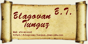 Blagovan Tunguz vizit kartica